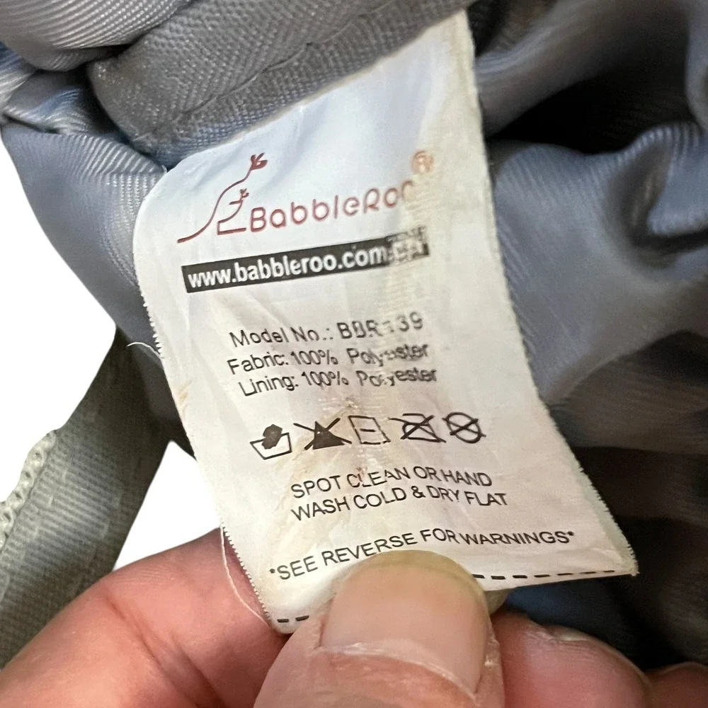 BabbleRoo Diaper Bag Backpack Large Capacity Travel Baby Bag‎ Gray 2984